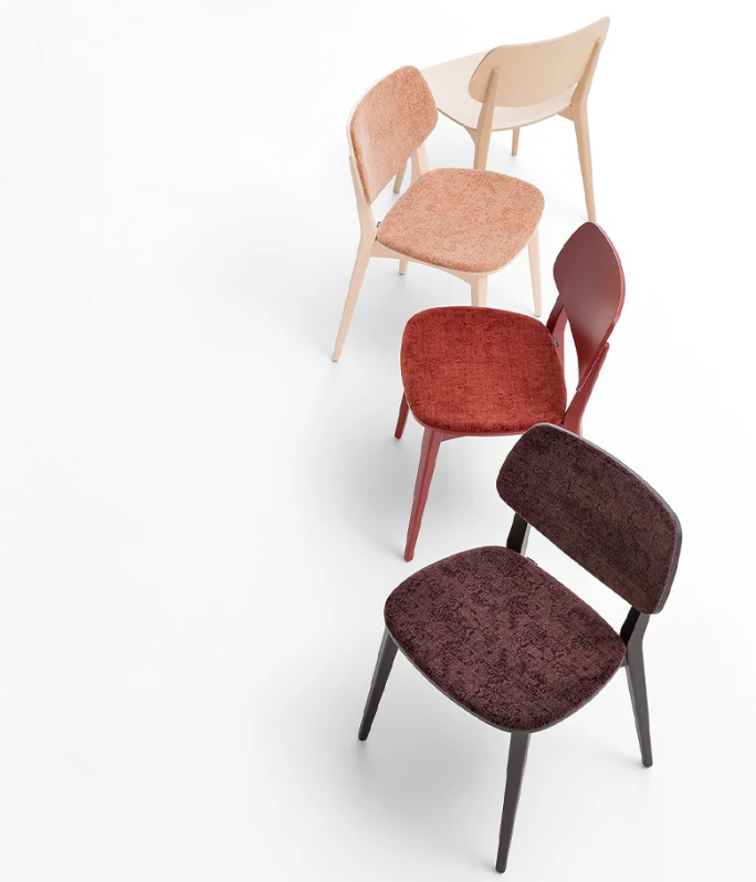 The Doll Chair in different finishes by Emilio Nanni for Billiani
